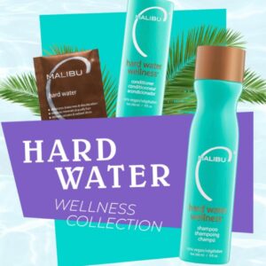 .Malibu C Hard Water Wellness 系列 - 硬水洗髮水和護髮素250ml + 硬水面膜包 - 去除頭髮中的硬水沉積和雜質 - 保濕護髮