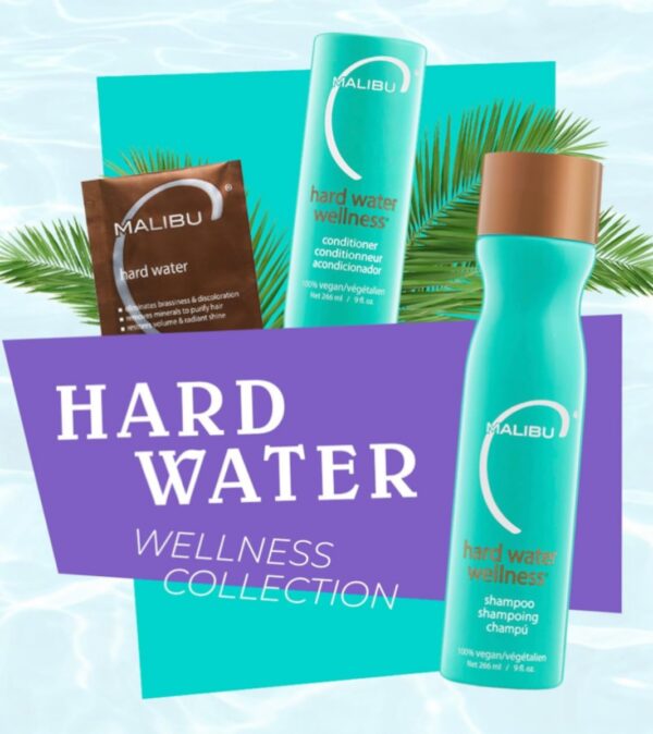 .Malibu C Hard Water Wellness 系列 - 硬水洗髮水和護髮素250ml + 硬水面膜包 - 去除頭髮中的硬水沉積和雜質 - 保濕護髮